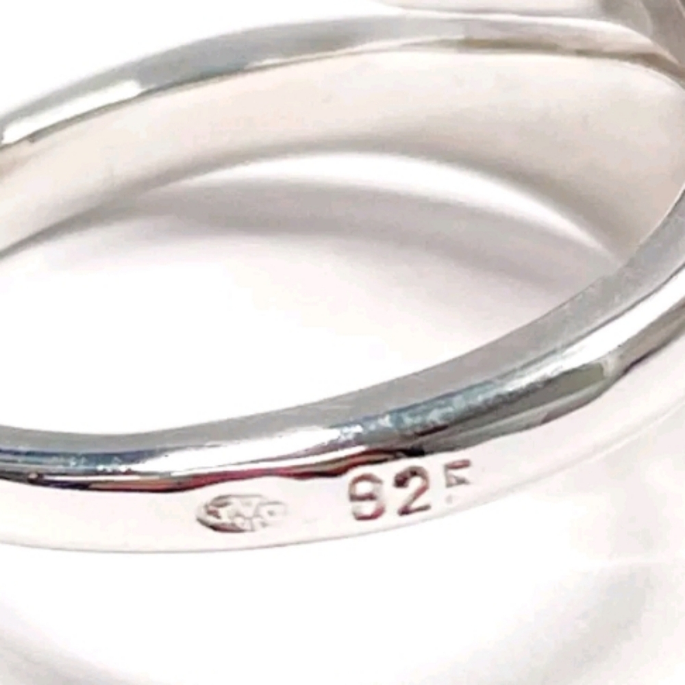 CHANEL Ring vintage Wave Silver 925 Ring/ 100% Authentic - Picture 4 of 5